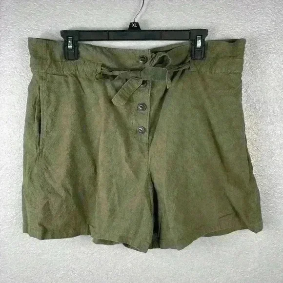 Rag & Bone Camille Cotton Seersucker Shorts Belted Paper Bag Womens 10 Pants - Picture 2 of 12